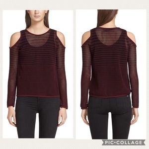Rag & Bone S Brenna Striped Mesh Sweater LS NWT